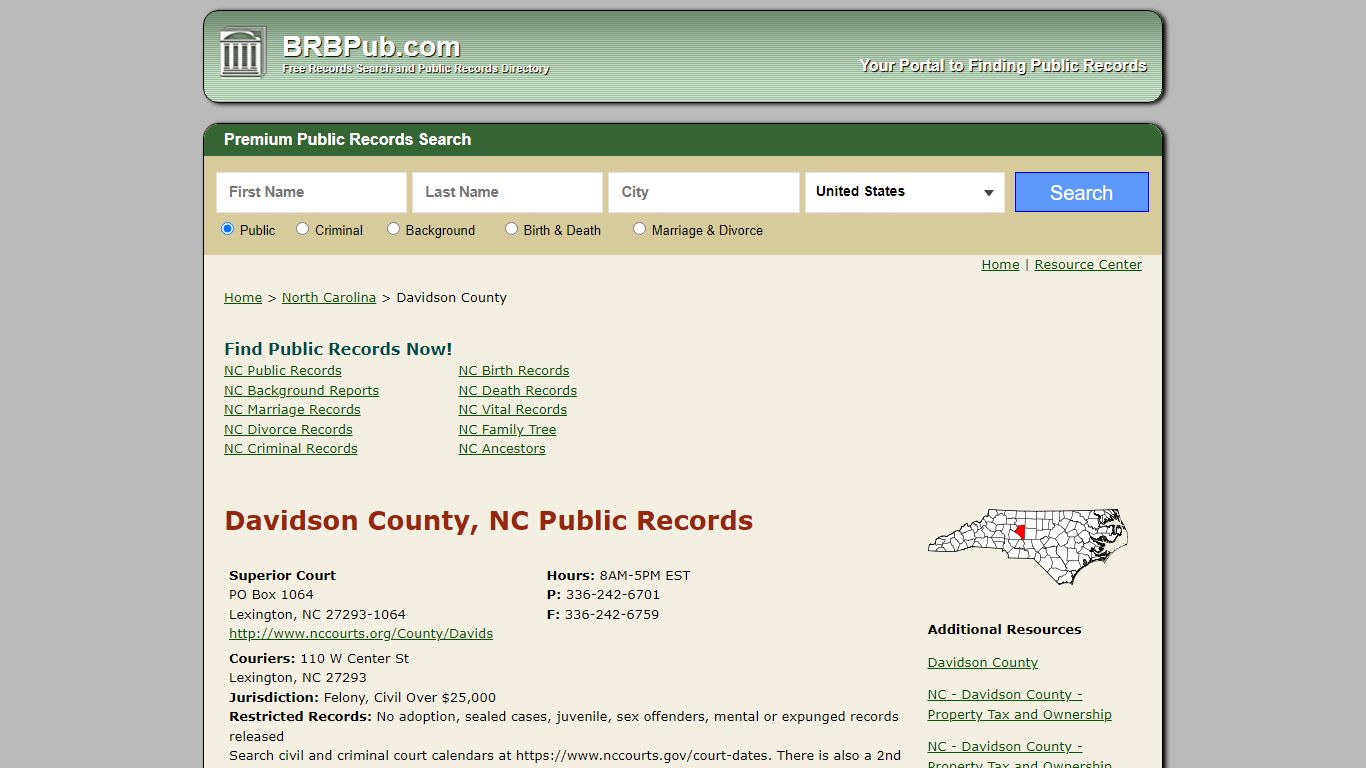 Davidson County Public Records | Search North Carolina ...