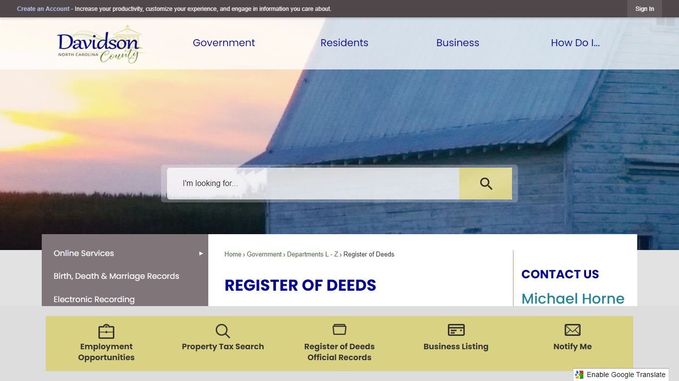 Register of Deeds | Davidson County, NC