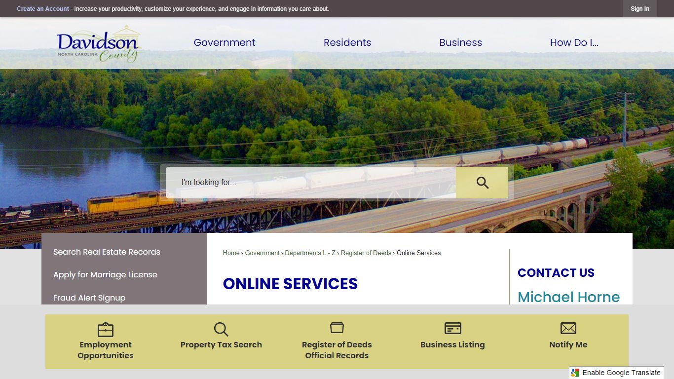 Online Services | Davidson County, NC